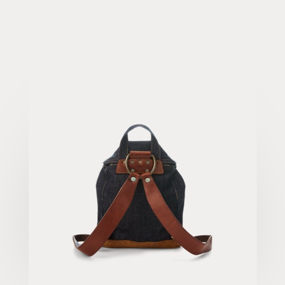 NWT RRL Ralph Lauren Double RRL Mini Denim Indigo Rucksack - Picture 3 of 7